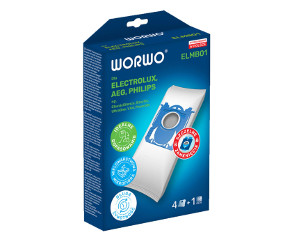 Akcesoria do odkurzaczy WORWO WORKI ELECTROLUX/PHILIPS WOR-BAG ELMB01 /KPL4